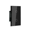 Smart Light Switch 4.65 X 2.83 X 1.34 Inches Need Neutral Wire,2.4GHz Wi-Fi Touch Switch,Work with Smart Life/Tuya App and Alexa,Black 2 Button