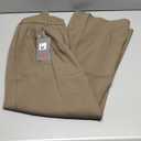 FUNYYZO Dress Work Pants Women's Stretchy Bootcut Leg Button Slacks Trousers with Pockets Casual Outfits Size S