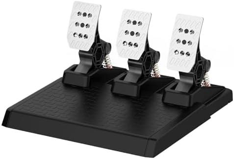 DOYO Racing Wheel Pedals, PC Gaming Steering Wheel Pedal Set, Swappable Springs, Adjustable, Durable, Compatible with PC Win11/Win10/Win7