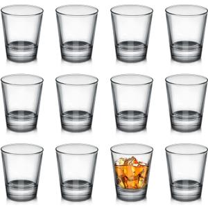 OBTANIM 12 Pack Shot Glasses, 1.5 oz Clear Shot Glass Cups Set with Heavy Base for Bar Restaurants Home
