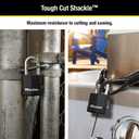 Master Lock Magnum Heavy Duty Outdoor Padlock with Key, Weather Resistant Body and Cut Safe Shackle Make Lock Perfect for Fences, Gates, Sheds, M115XKADLF, Black