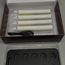 PChero 10 Pcs Rechargeable Flameless Taper Candles with Charging Station, 6.7" LED Candles with Remote & Timer, Battery Operated Flickering Tapered Candlesticks for Window Wedding Christmas Home Decor