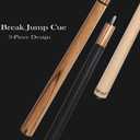 CUEELF Break Jump Cue Hard Maple Shaft 13.5mm Bakelite Tip, 21 oz