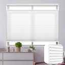 DEZ FURNISHINGS Cordless 1" Light Filtering Top Down Bottom Up Cellular Shade, 29.5"W x 72"H, White