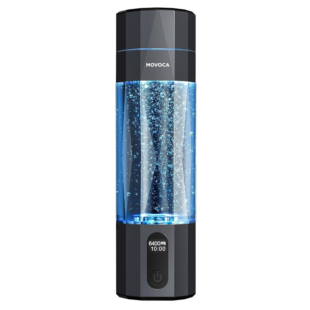 Upgrade Hydrogen Water Bottle, Up to 6400PPB Hydrogen Water Generator -SPE PEM Tech, 7OZ Food-Grade PC Hydro Water Machine, Health Care Gifts for Husband, Wife, Family, Friends, Travel (Gray)