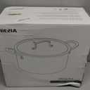 BEZIA 10 Quart Cooking Pot with Ceramic Coating, Non-Stick Stock Pot with Tempered Glass Lid, Large Soup Pot with Stainless Steel Handle, Induction Compatible Stockpot, Dishwasher Safe, Cream