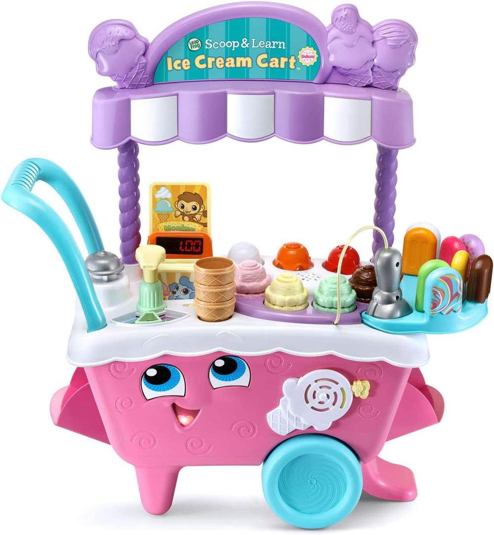 LeapFrog Scoop and Learn Ice Cream Cart Deluxe (Frustration Free Packaging), Pink, 20.3" x 24.9" x 8.5"