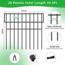 39.5ft(L) X 13in(H) Animal Barrier Fence, 28 Panels No Dig Fence for Dogs, 1.52IN Gap Anti Digging Dog Barrier, Rustproof Metal Garden Edging Border Defense for Outdoor, Yard, Lawn