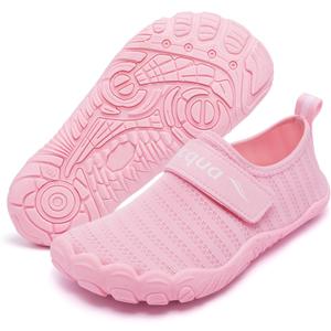 Racqua Kids Water Shoes Non-Slip Beach Shoes Outdoor Breathable Swim Shoes Quick Dry Lightweight Pool Aqua Shoes Boys Girls(Big Kid) (Pink, 2)