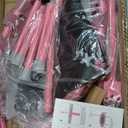 ZCMHAXJ Foldable Mini Trampoline, 40" Rebounder Trampoline for Adults & Kids, 450lbs Capacity with T-Shaped Adjustable Bar, Indoor Fitness Workout Exercise Equipment (Pink)