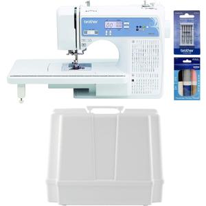 Brother XR9550 Computerized Sewing and Quilting Machine, 165 Built-In Stitches, Wide Table, Hardcase for Carrying and Storage, Premium Sewing Thread 6-Pack and 5-Piece Sewing Machine Needles