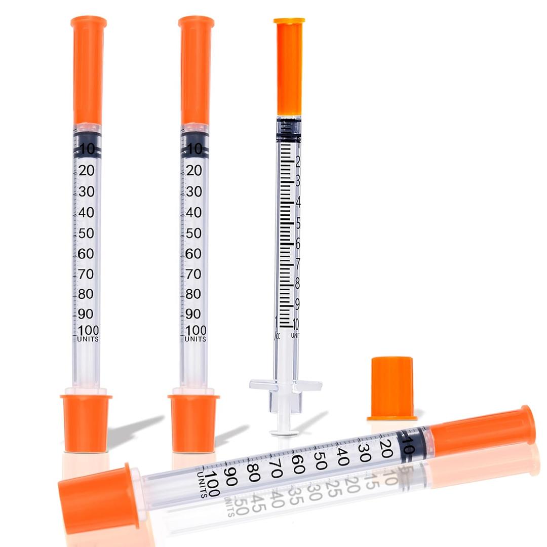1ml/cc 31G 1/2" Jeringa, U-100 Lab Tools, Individual Wrapped 25 Pack