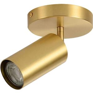 KCO Lighting Modern LED Tacking Lighting Brushed Gold Flush Mount Ceiling Spotlight Fixtures Single Brass Kitchen Track Lighting Indoor Ceiling Spot Light Fixture