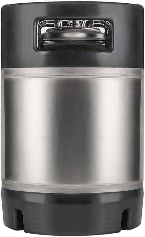 TMCRAFT New 1.75 Gallon Ball Lock Keg, Stainless Steel Beer Keg with Dual Rubber Handle for Home Brew