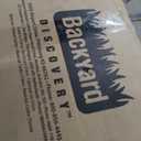 Backyard Discovery Sweetwater White Cedar Wooden Kids Playhouse Cottage with Play Kitchen, Snack Bar, Half Door, Toy Phone, Windows, Flowerpot Holders, Working Doorbell for Outdoor Imaginative Play