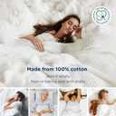 Bedsure Gentlesoft 100% Cotton Blanket Full Size for Bed - Cooling Breathable and Soft for Summer, Thick Cozy Waffle Weave Blanket Gifts for Women, White, 80x90 Inches