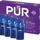 PUR Water Pitcher & Dispenser Replacement Filter 4-Pack, Genuine PUR Filter, 2-in-1 Powerful Filtration and Faster Filtration, 8-Month Value, Blue (PPF900Z4)