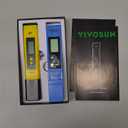 VIVOSUN Digital pH and TDS Meter Kits, 0.01pH High Accuracy Pen Type pH Meter ± 2% Readout Accuracy 3-in-1 TDS EC Temperature Meter for Hydroponics, Pool and Aquarium, Yellow Blue, UL Certified