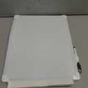 Dry Erase Board, 14” x 11”, White Frame | Includes Black Dry Erase Marker, Small Mini White Board for Students, Fridge, Wall, Locker, Double Sided Tapes Included