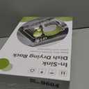 JASIWAY Dish Drying Rack in Sink, Expandable Stainless Steel Dish Drainers for Kitchen Counter, Dish Dryer Rack for Inside Sink, Over The Sink Dish Racks with Utensil Holder, Silver, 10.4"D x 15.5"W x 4.7"H