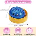 2 Packs Dumpling Squishies, Colorful Glitter Dumpling Squishy Fidget Toy with Beads, Dumplings Squizee Toy Stress Relief Sensory Toy Gifts for Kids Adult