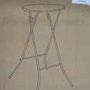 Byliable 24in Round Cocktail Table, Bar Height High Top Foldable Bistro Table with Removable Legs, Portable Plastic Indoor Outdoor for Patio, Party, Backyard, Events, Black, 2443 in