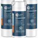 Crystala Filters XWF Water Filter, Compatible with GE XWF Refrigerator Water Filter, 3 Pack (Not XWFE)