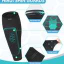 HiRui Soccer Shin Guards Shin Pads for Kids Youth Adult, Calf Compression Sleeve with Honeycomb Pads, Support for Shin Splint Baseball Boxing Kickboxing MTB, Lightweight (1PAIR) (Black, M)