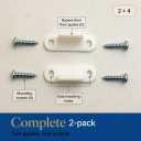 5 x Prime-Line N 6567 Nylon Bypass Door Floor Guide, 2 Pack