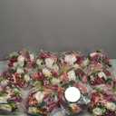 Hotop 12 Pcs Flower Balls Wedding Rose Centerpieces Silk Flower Kissing Balls Arrangement Artificial Hydrangea Flower Bouquet Faux Rose Floral Decoration (Burgundy, Dusty Pink, Creamy White)