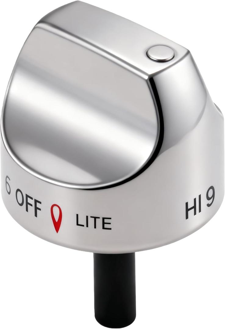 WB03K10265 Range Oven Knob Silvery Fit for Ge Stove Replacement Part Number AP4363671 PS233971 WB03K10242 1473247 EAP2339711 VAP44363671 AH2339711