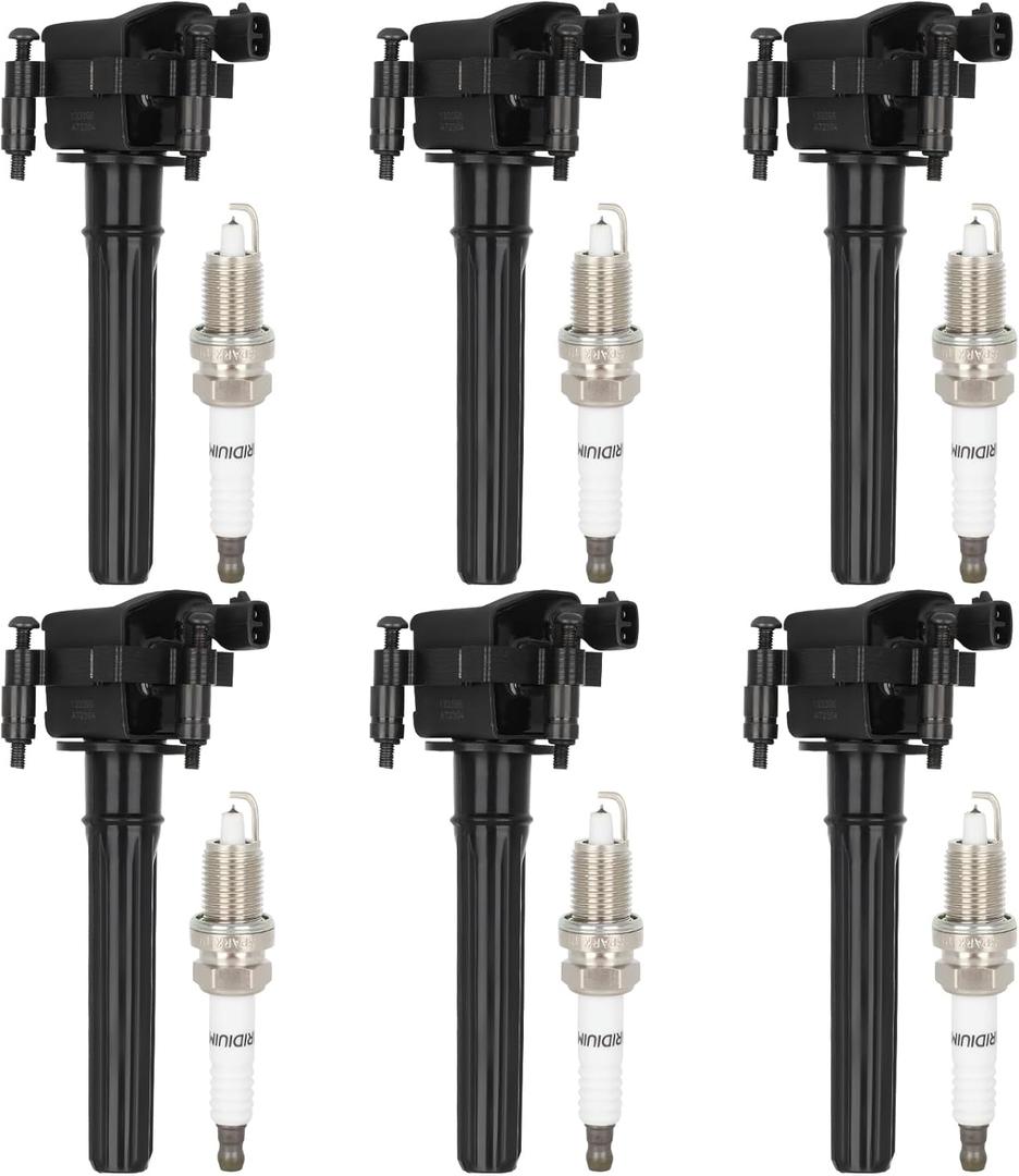 ECCPP UF269 6 ignition coils with 6 iridium Spark Plugs 7781 for Chrysler for Dodge Concorde Intrepid Concorde 300 Pacifica Prowler Magnum 2.7L 3.2L 3.5L 2001-2005 3.5L V6 UF269 UF395