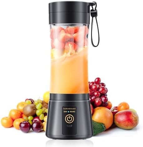 Cordless Personal Size Portable Blender - 380Ml Blender Smoothies and Shakes, BPA Free Traveling Juice Cup with Powerful Blending, Freshly Squeezed in Sports/Travel/Home