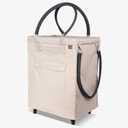 CleverMade Rolling Tote Bag With Wheels, 90L, 75 lb, Cream