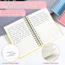 4 Pack Small Spiral Notebooks 3.5 x 5.5 in College Ruled, Mini Spiral Notebook, Waterproof 80 Sheets/160 Pages, Pocket Notebook with 120 Pcs Sticky Index Tabs for Home Office College School