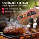 TempPro Digital Instant Read Meat Thermometer for Grilling Waterproof Kitchen Food Thermometer with Calibration Backlight Baking Bread Candy Thermometer Cooking Tools Utensils (Previously ThermoPro)