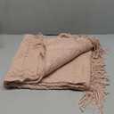 BOURINA Pink Throw Blanket 50x60 Inches Throw Textured Solid Soft Sofa Throw Couch Cover Knitted Decorative Blanket