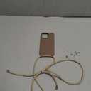 Silicone Phone Case for iPhone Xs Max Case with Cell Phone Lanyard, Adjustable Neck Strap for iPhone Xs Max 6.5'' Crossbody Case with Strap for Women (Brown)