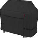 Porch Shield 62W x 24D x 48H inch Premium Gas Grill Cover Up to 60 inch, Waterproof and Fade Resistant 600D BBQ Covers for Weber, Brinkmann, Char-Broil and More, Black