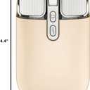 2.4G Wireless Rechargeable Mouse with USB Receiver,One Click Return to Desk,Mute Button,Power Saving, 2400DPI Optical Cute Girls Mouse for Laptop,Notebook,PC,Tablet (Cream-Colored)