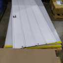 Metal Roofing sheets Corrugated, white 37 x 97 inch, square brown parts 50x96 inch