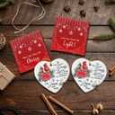 Sorry for Your Loss Gifts - Remembrance Gifts Christmas Decorations for Tree, Memorial Gift for Loss of Mom, Daughter, Father, Friend, Cardinal Heart-Shaped Ceramic Christmas Ornaments 2025,