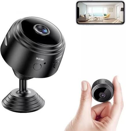 TECHNOVIEW Mini HD Wireless Video Audio Recording WiFi Cam Watch Live View Full HD 1080P CCTV WiFi IP Camera with Night Vision Indoor, Supports Upto 64 GB Card not Included (Battery Operated)