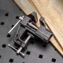 Mini Table Clamp Small Bench Vice New upgraded cast iron manufacturing Jewelers Hobby Clamps Craft Repair Tool Portable Work Bench Vise (mini) (BLACK, MINI 2 INCH)