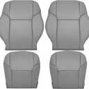SecosAutoparts Driver & Passenger Side Bottom & Top Lean Back Leather Seat Cover Gray Compatible with Toyota 4Runner Limited 2003 2004 2005 2006 2007 2008 2009