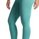 Aoxjox Workout Seamless Leggings for Women High Waisted Fitness Yoga Contour Sculpt Pants 22" (Blue)