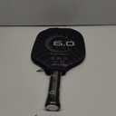Six Zero Black Opal Pickleball Paddle | 14mm, Diamond Tough Raw Carbon Fiber & Aerospace Foam Core | Shock Shield Handle