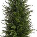 Nearly Natural 39in. Cypress Artificial Tree in White Urn UV Resistant (Indoor/Outdoor)