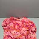 MASCOMODA Womens Floral Maxi Dresses Boho Summer Casual V Neck 3/4 Puff Sleeve Button Down Tie Waist Long Flowy Shirt Dress Size M, Rose Red Flower