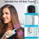 Go Brush Pro,2026 New Cordless Straight Hair Brush, Portable Scald-Proof mini Straight Hair Comb with Three Temperature Settings and LED Display Screen, Quickly Heating Travel Hair Brush (Dark Blue)